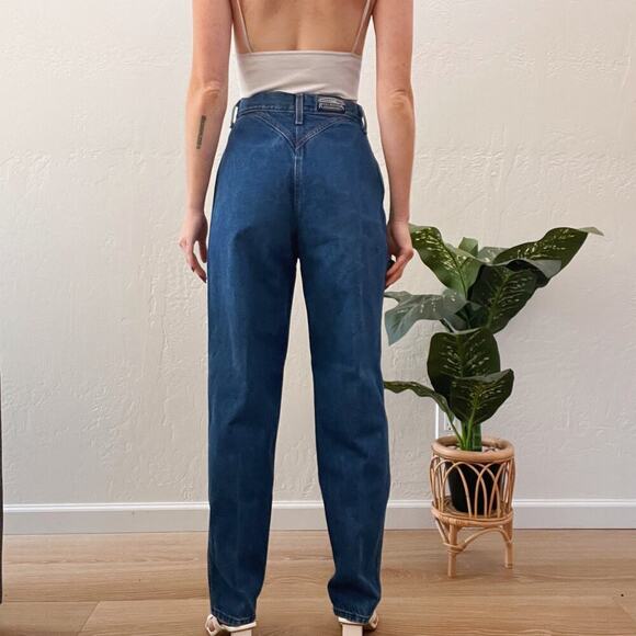 Vintage Rockies Medium Blue Wash High Waisted Western Straight Leg Jeans - Picture 6 of 8
